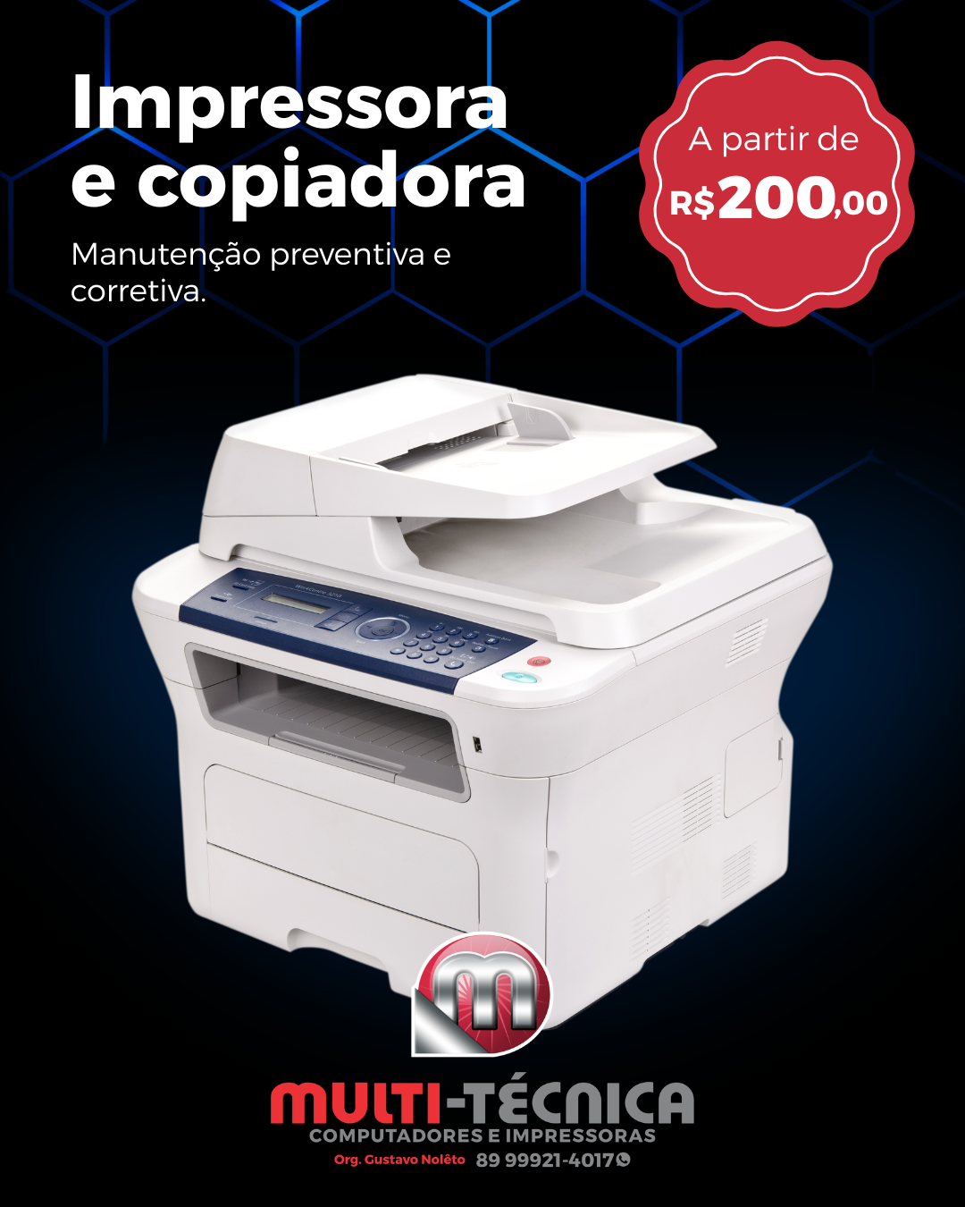 Manutenção de impressora